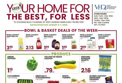 Aron's Kissena Farms Weekly Ad August 2 - 7, 2026