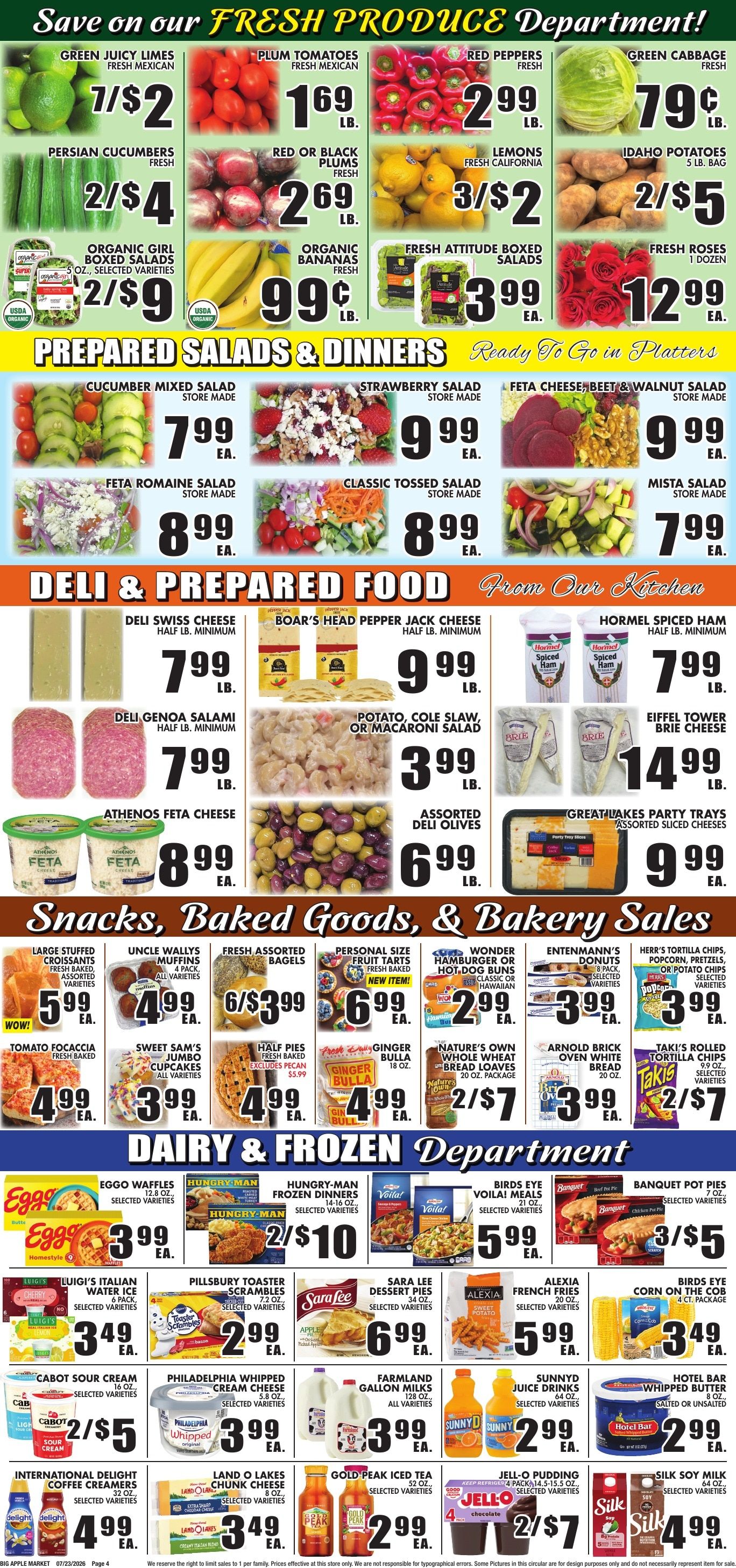 Big Apple Meat Market Weekly Ad July 23 - August 5, 2026