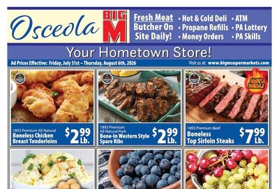 Big M Supermarkets (Osceola, PA) Weekly Ad August 2 - 8, 2026