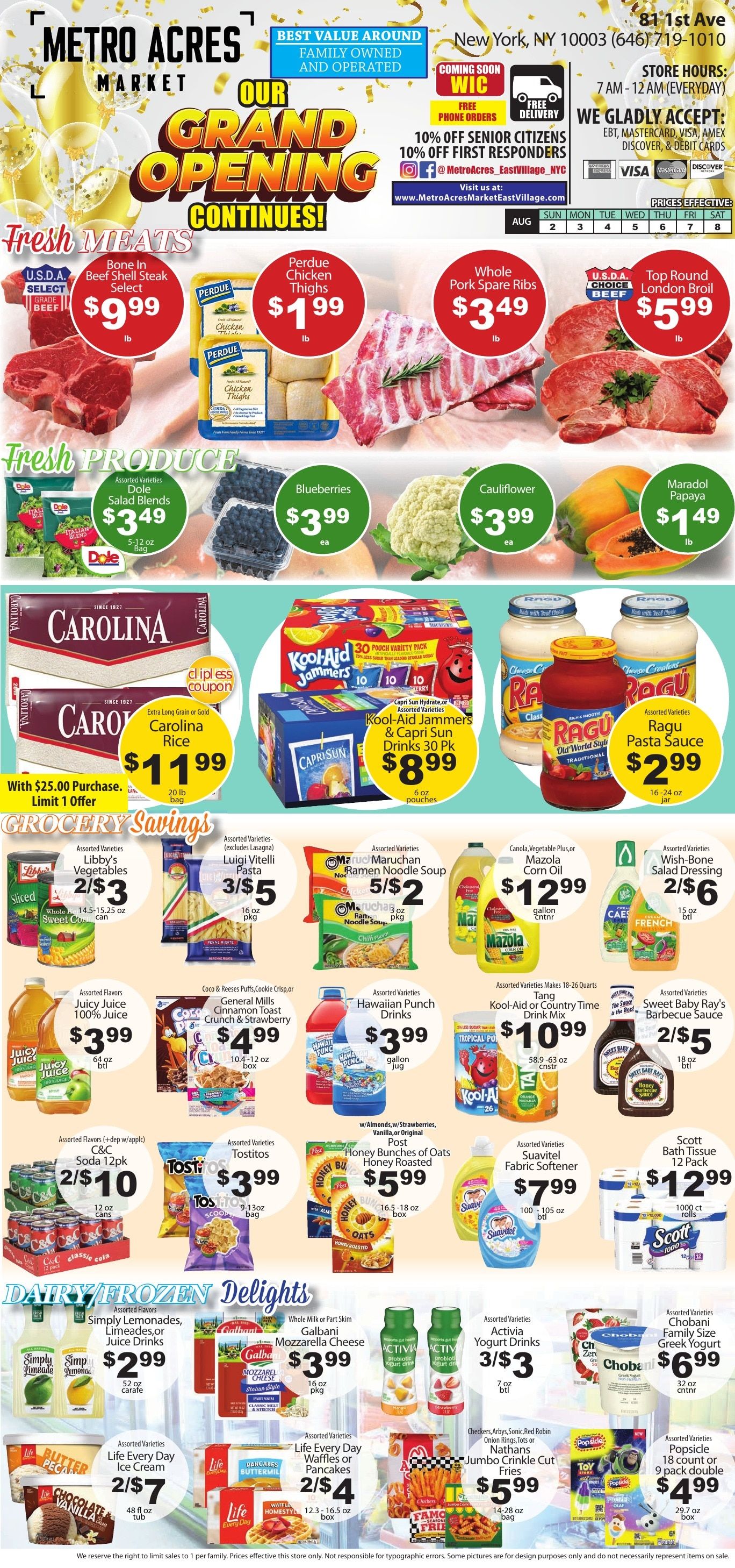Metro Acres Market Weekly Ad August 2 - 8, 2026