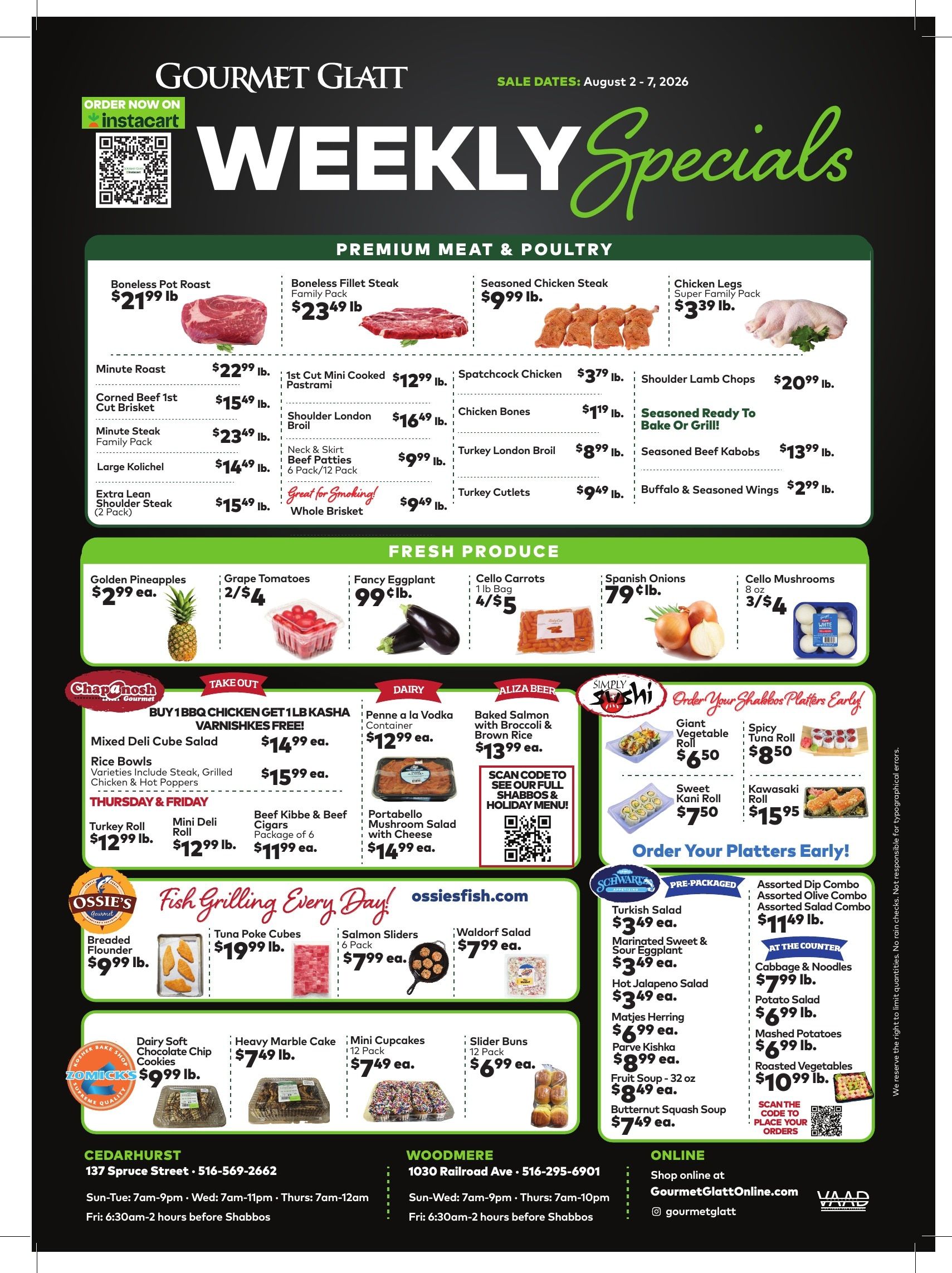 Gourmet Glatt (New York) Weekly Ad August 1 - 7, 2026