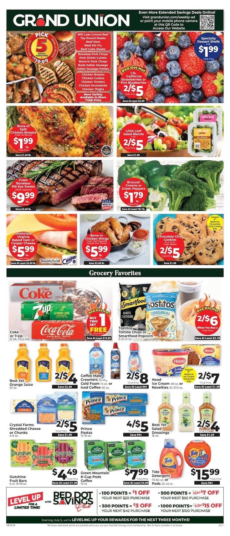 Grand Union (Rutland, VT) Weekly Ad August 2 - 8, 2026