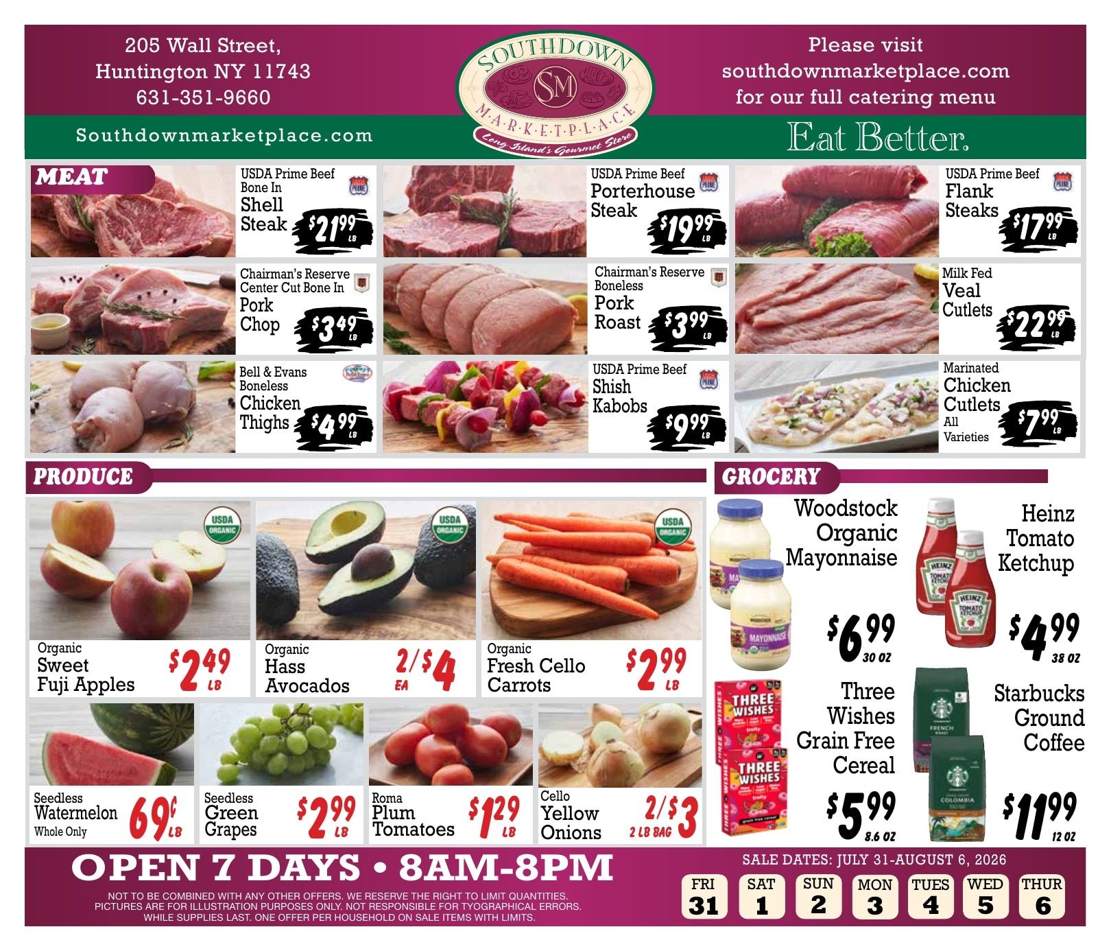 Southdown Marketplace (Huntington, NY) Weekly Ad July 31 - August 6, 2026