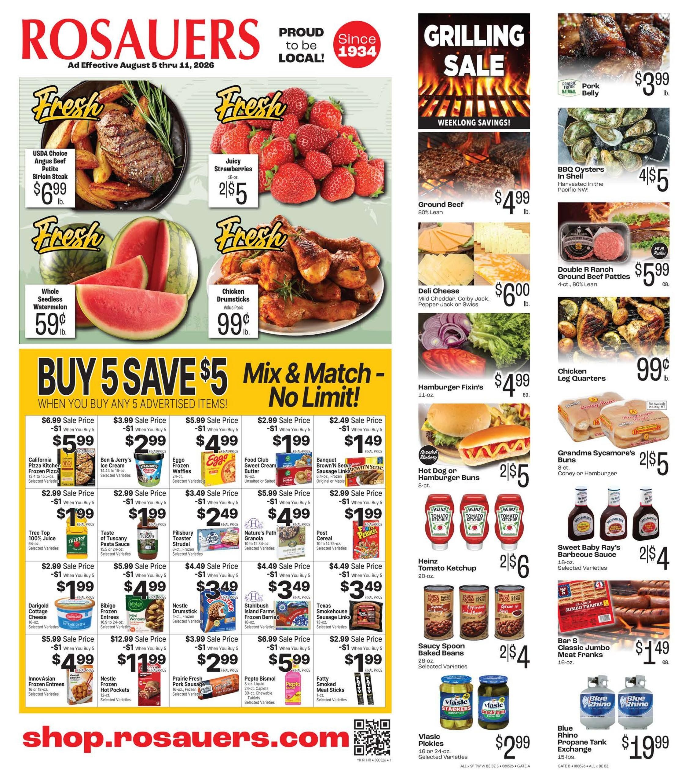 Rosauers (Vancouver–Battle Ground Area, OR–WA) Weekly Ad August 5 - 11, 2026