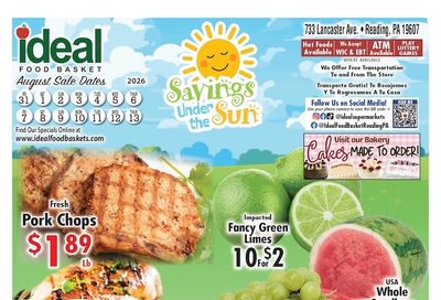 Ideal Food Basket (Reading, PA) Weekly Ad August 7 - 13, 2026