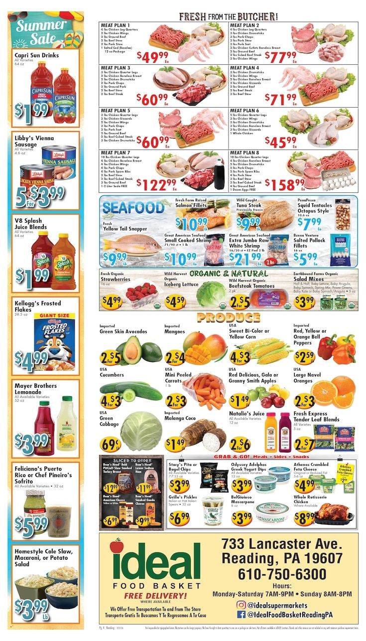 Ideal Food Basket (Reading, PA) Weekly Ad August 7 - 13, 2026