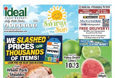 Ideal Food Basket (Philadelphia, PA) Weekly Ad July 31 - August 6, 2026