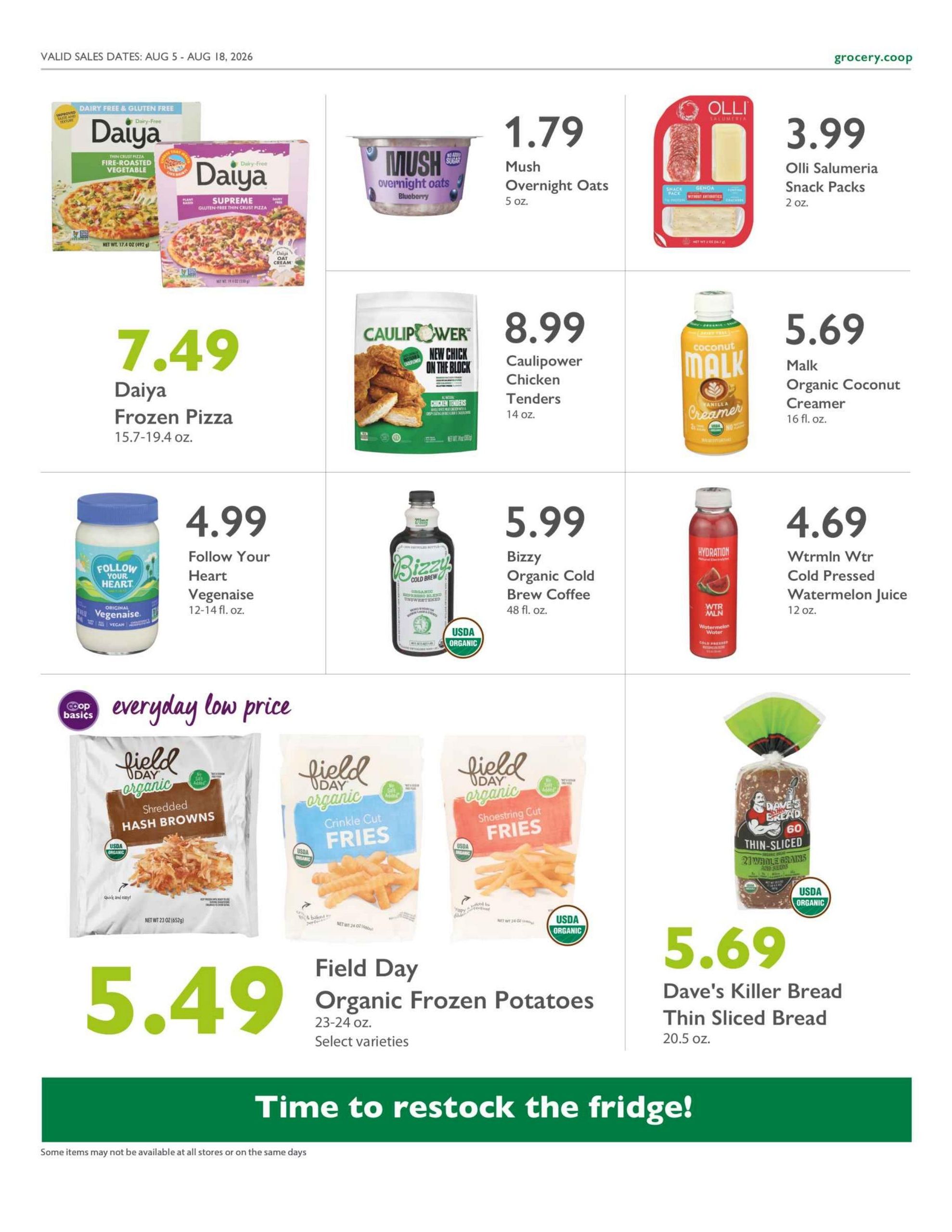 Outpost Natural Foods Weekly Ad August 5 - 11, 2026