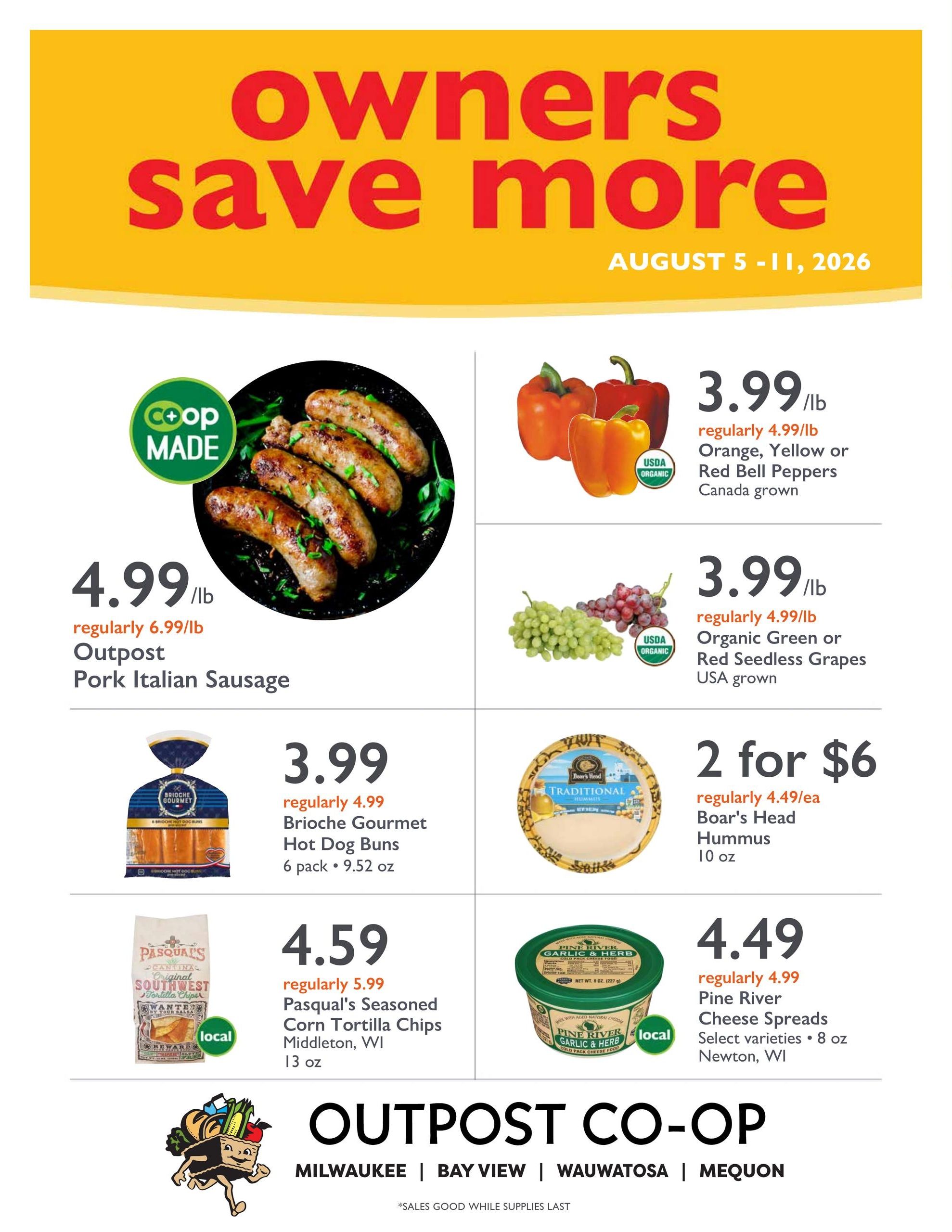 Outpost Natural Foods Weekly Ad August 5 - 11, 2026