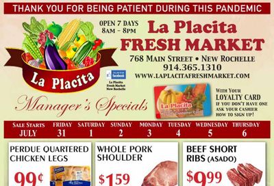 La Placita Fresh Market Weekly Ad July 31 - August 6, 2026