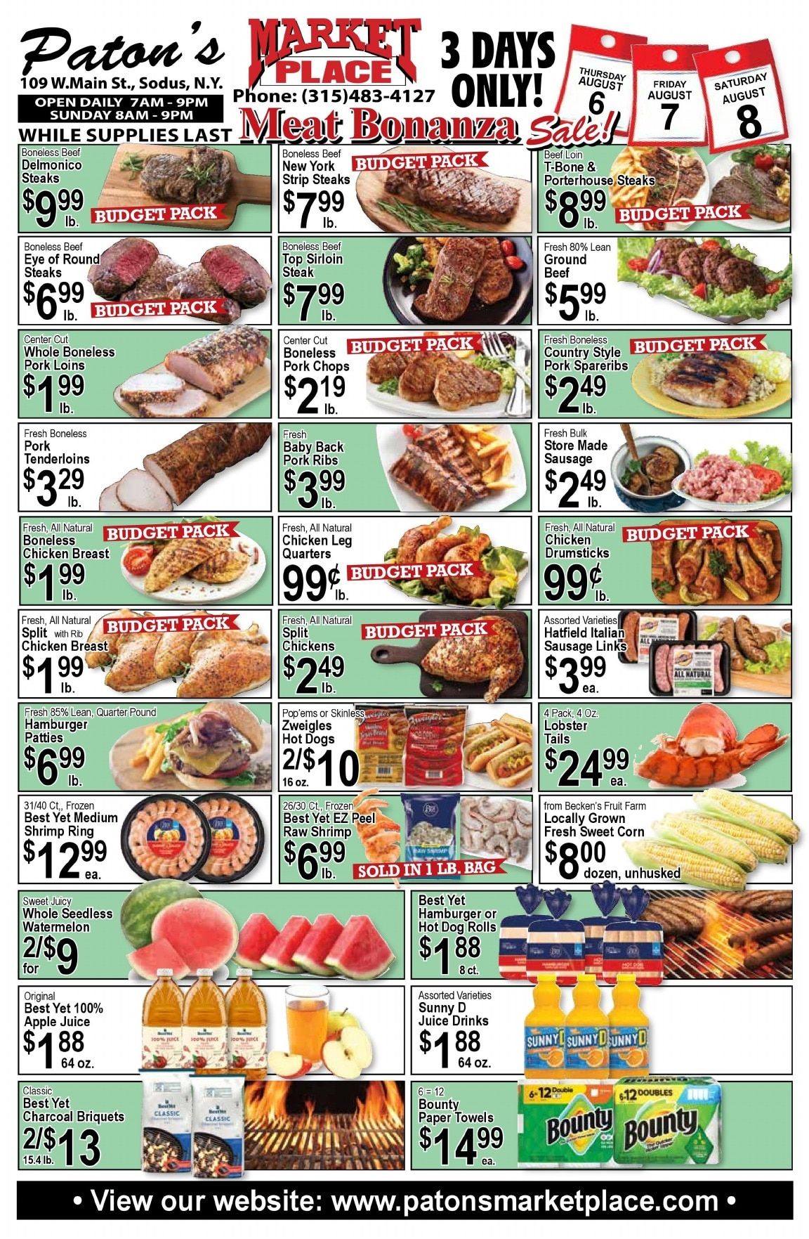 Paton's Market Place Weekly Ad August 3 - 9, 2026