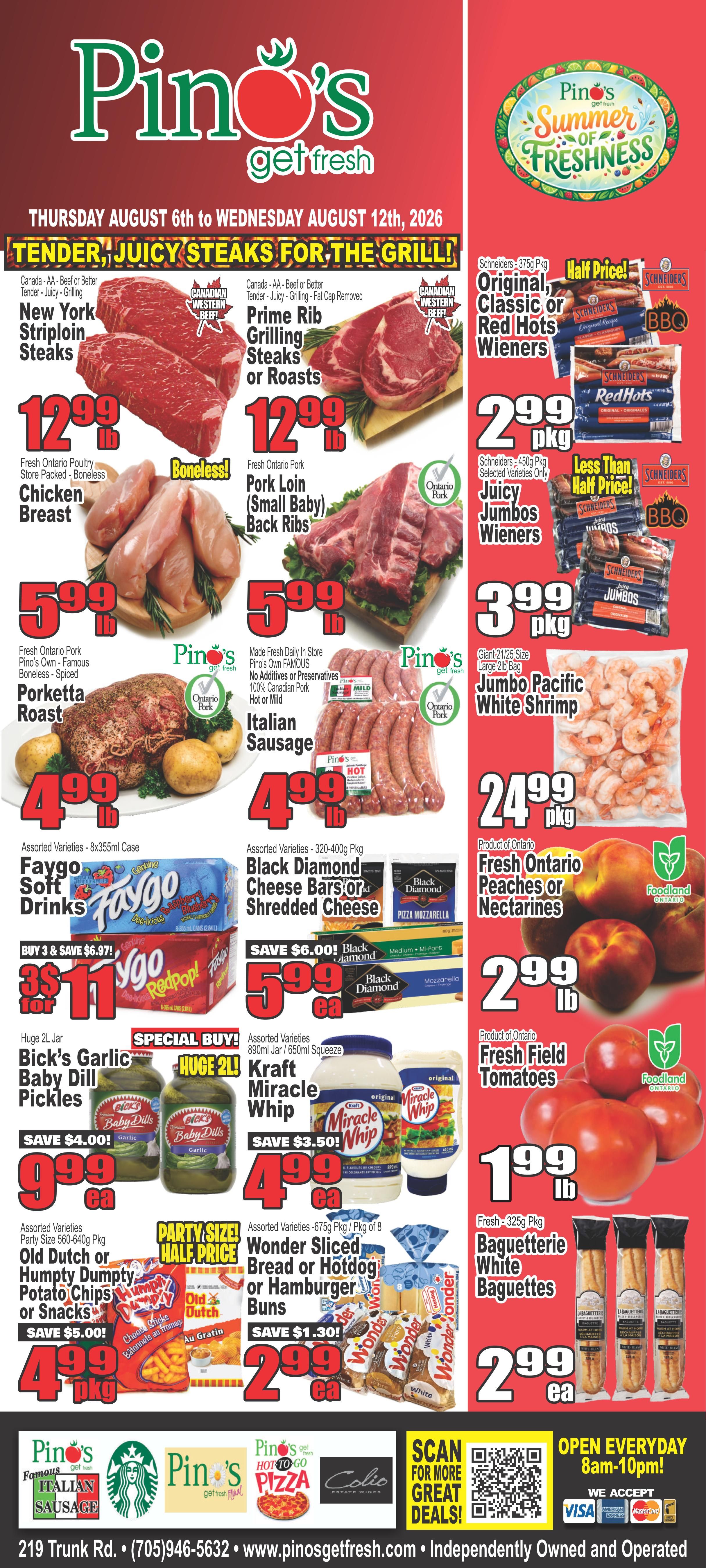 Pino's Flyer August 6 to 12