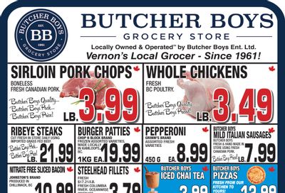 Butcher Boys Grocery Store Flyer August 5 to 13