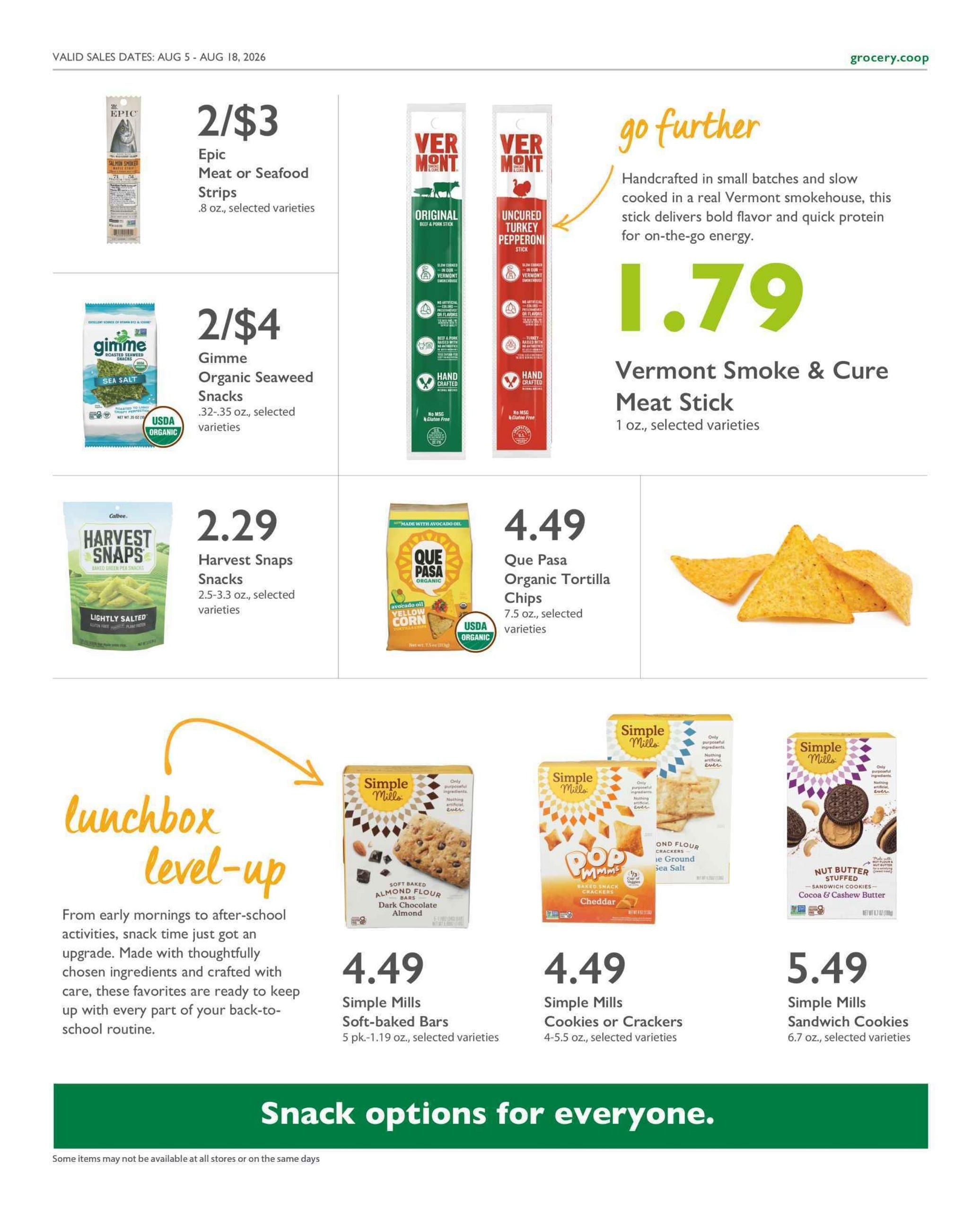Co-opportunity Natural Foods (Inglewood–Gardena Area, CA) Weekly Ad August 5 - 18, 2026