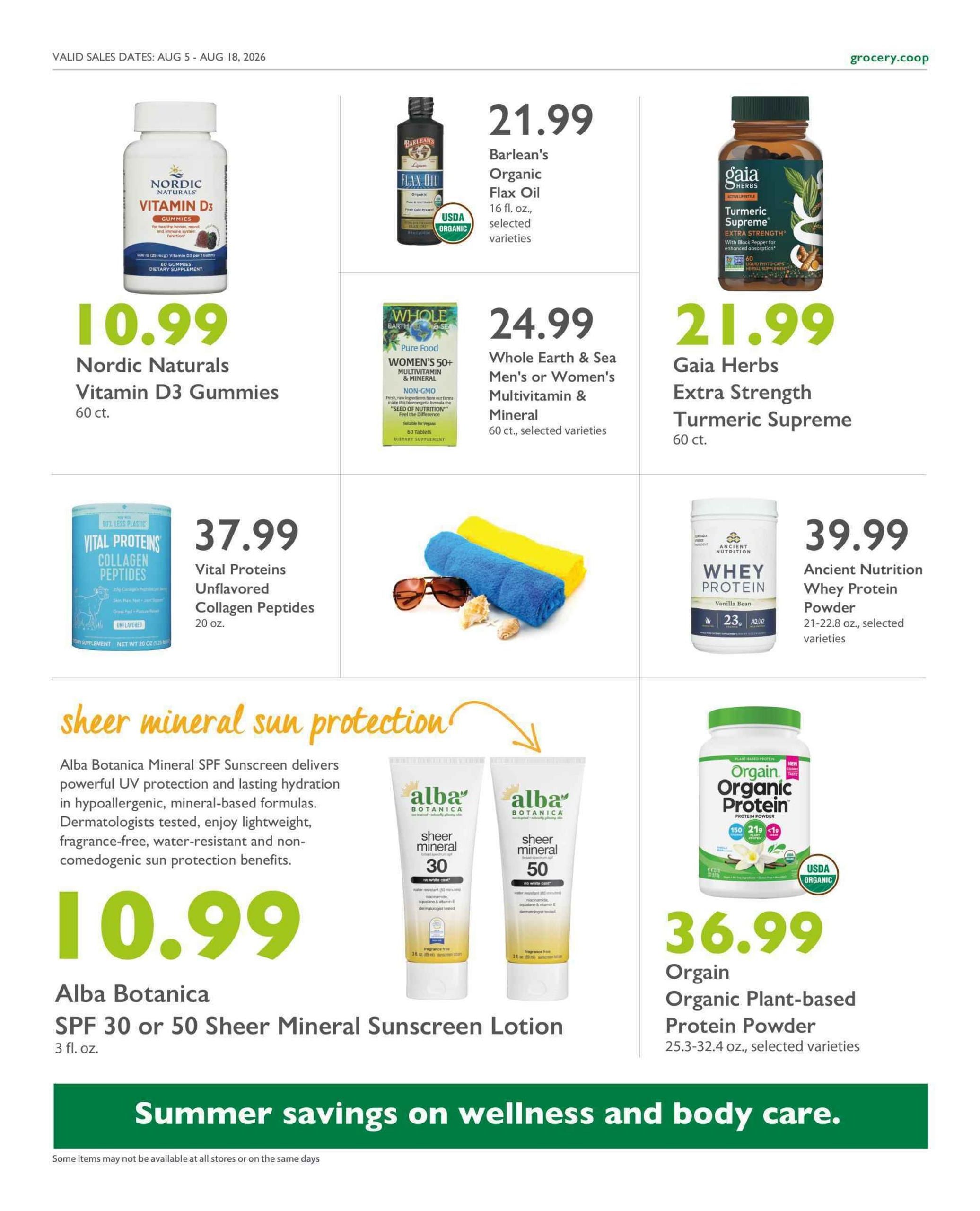 Co-opportunity Natural Foods (Inglewood–Gardena Area, CA) Weekly Ad August 5 - 18, 2026