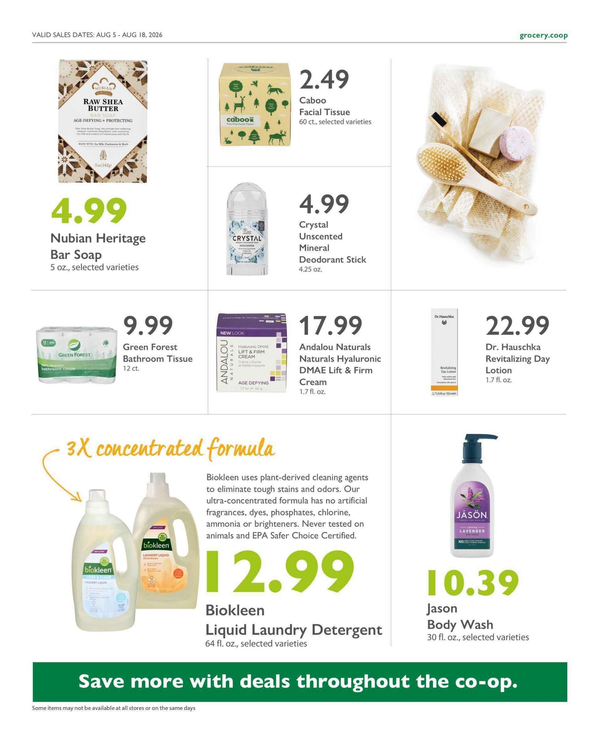 Co-opportunity Natural Foods (Inglewood–Gardena Area, CA) Weekly Ad August 5 - 18, 2026