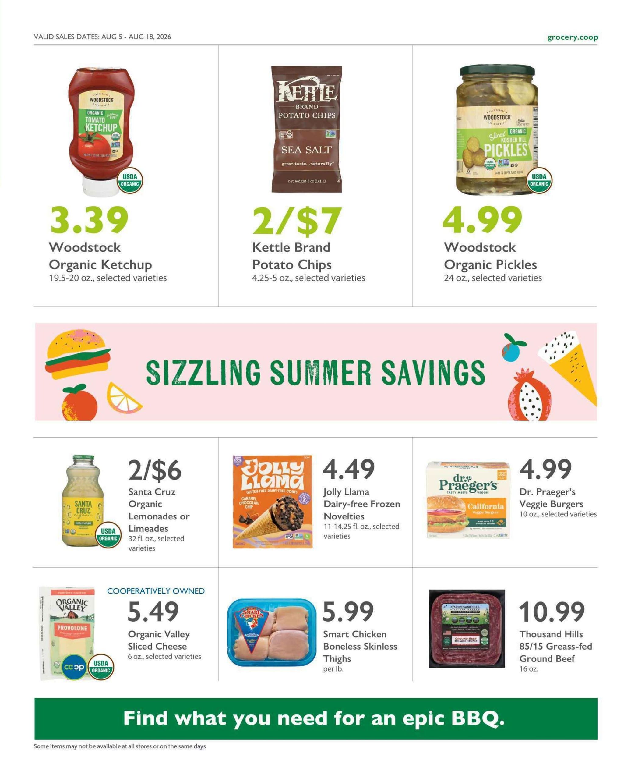 Co-opportunity Natural Foods (Inglewood–Gardena Area, CA) Weekly Ad August 5 - 18, 2026