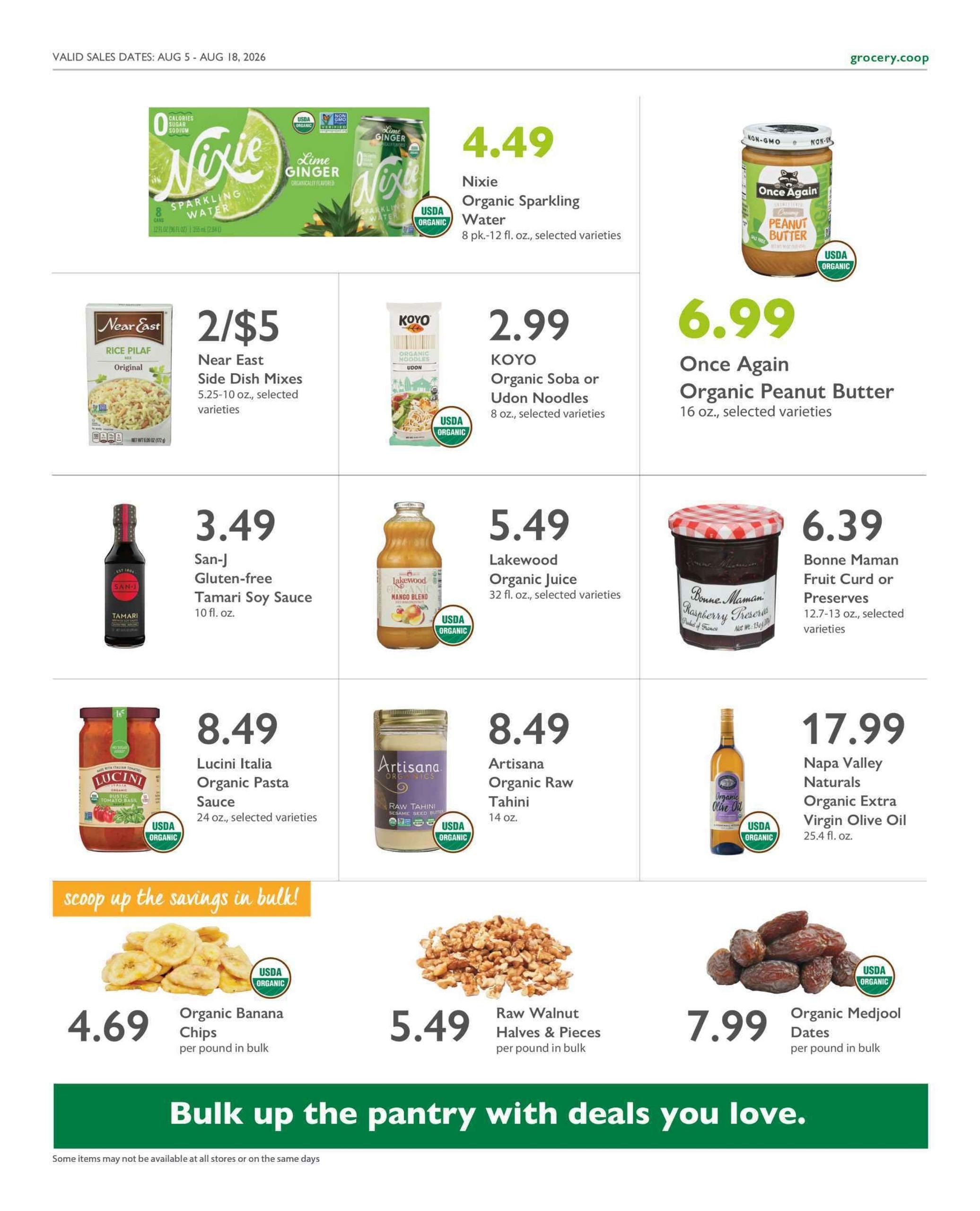 Co-opportunity Natural Foods (Inglewood–Gardena Area, CA) Weekly Ad August 5 - 18, 2026