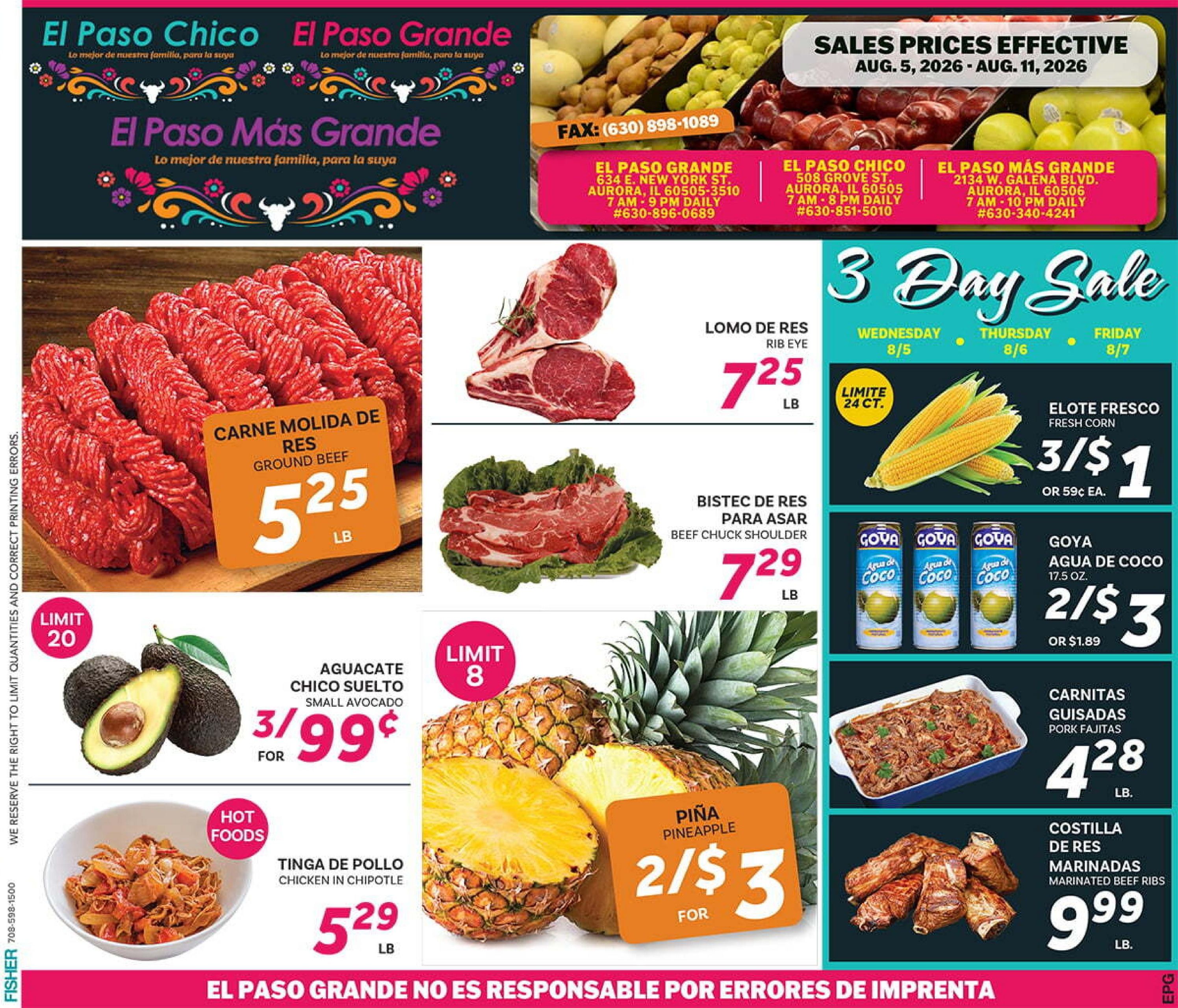 El Paso Grande Weekly Ad August 5 - 11, 2026