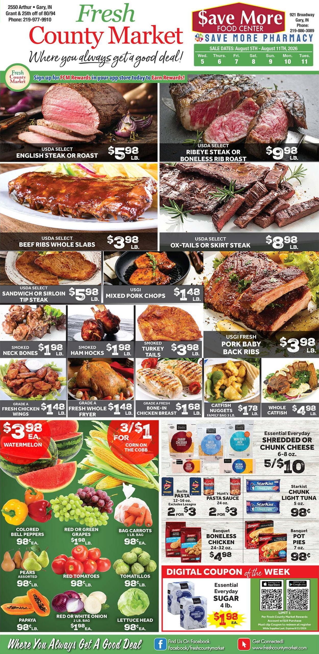 Fresh County Market Weekly Ad August 5 - 11, 2026