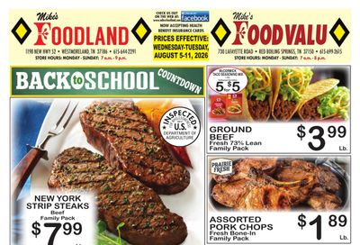 Mike's Foodland Weekly Ad August 5 - 11, 2026