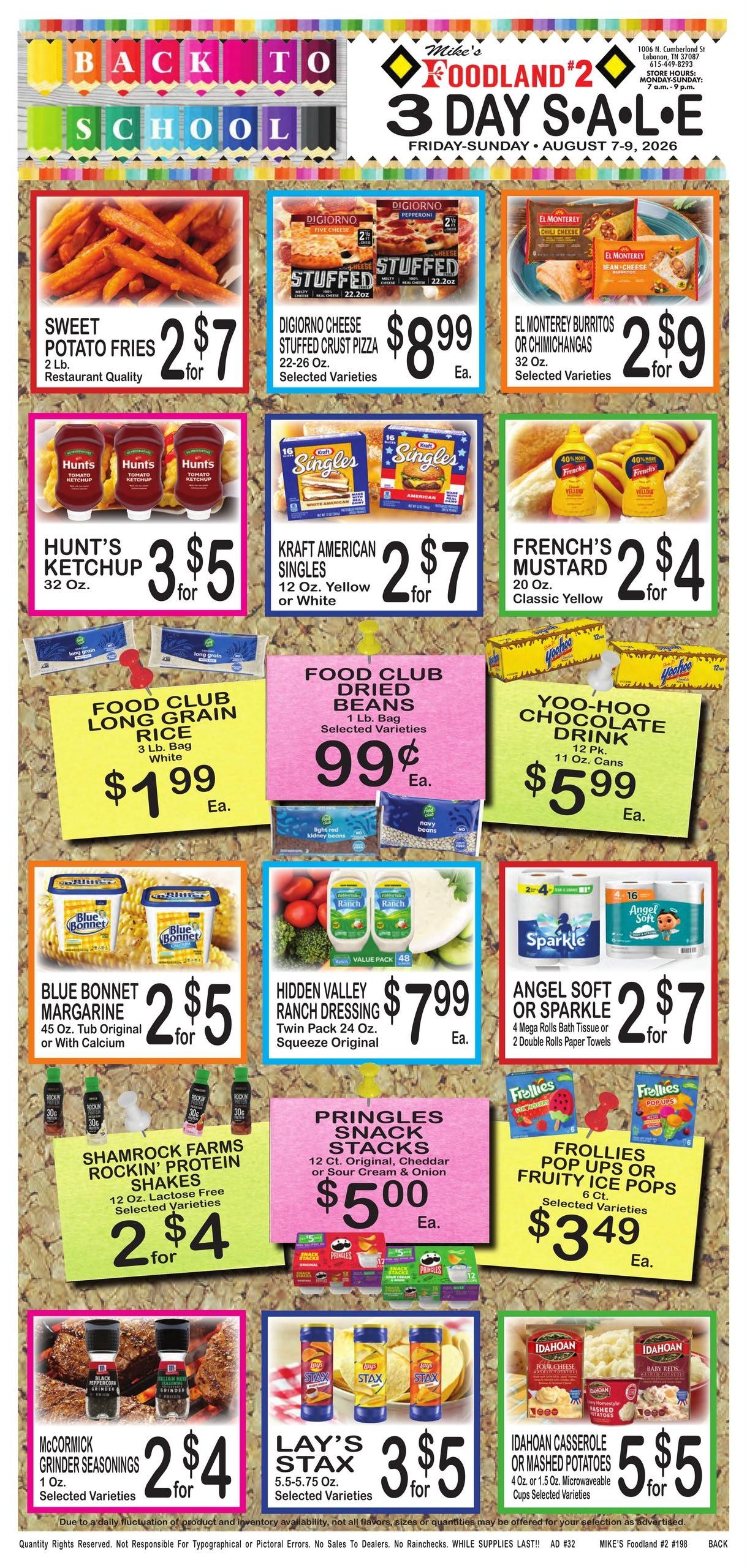 Mike's Foodland Weekly Ad August 5 - 11, 2026