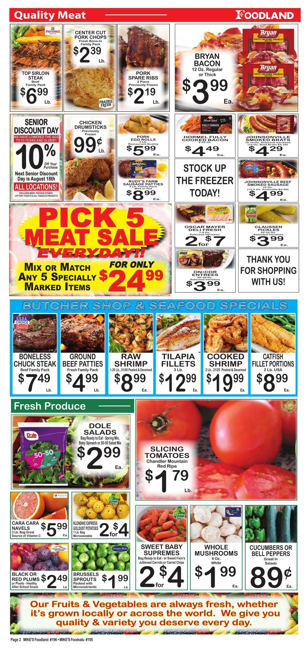 Mike's Foodland Weekly Ad August 5 - 11, 2026