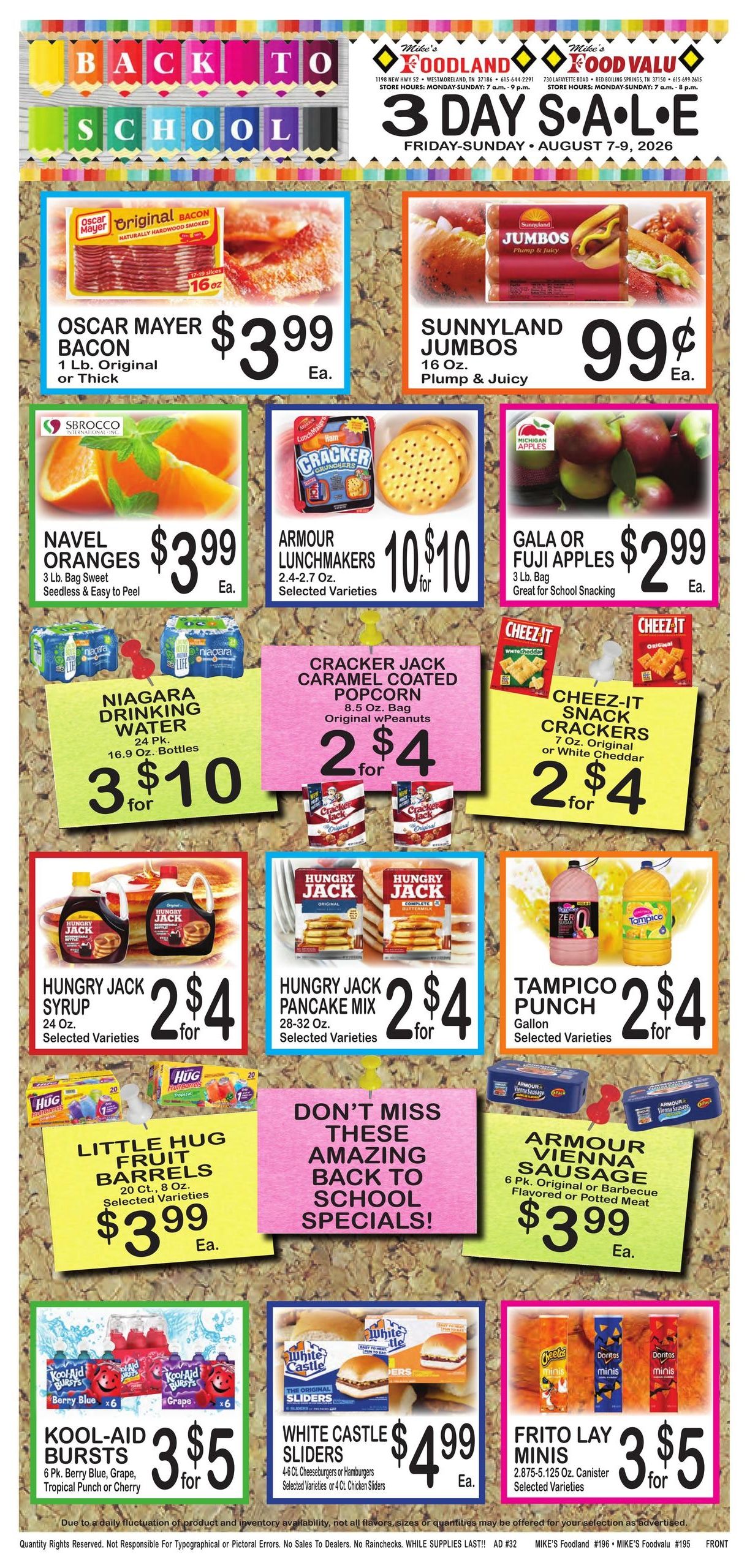 Mike's Foodland Weekly Ad August 5 - 11, 2026