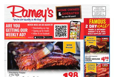 Ramey's (Hattiesburg Area, MS) Weekly Ad August 5 - 11, 2026