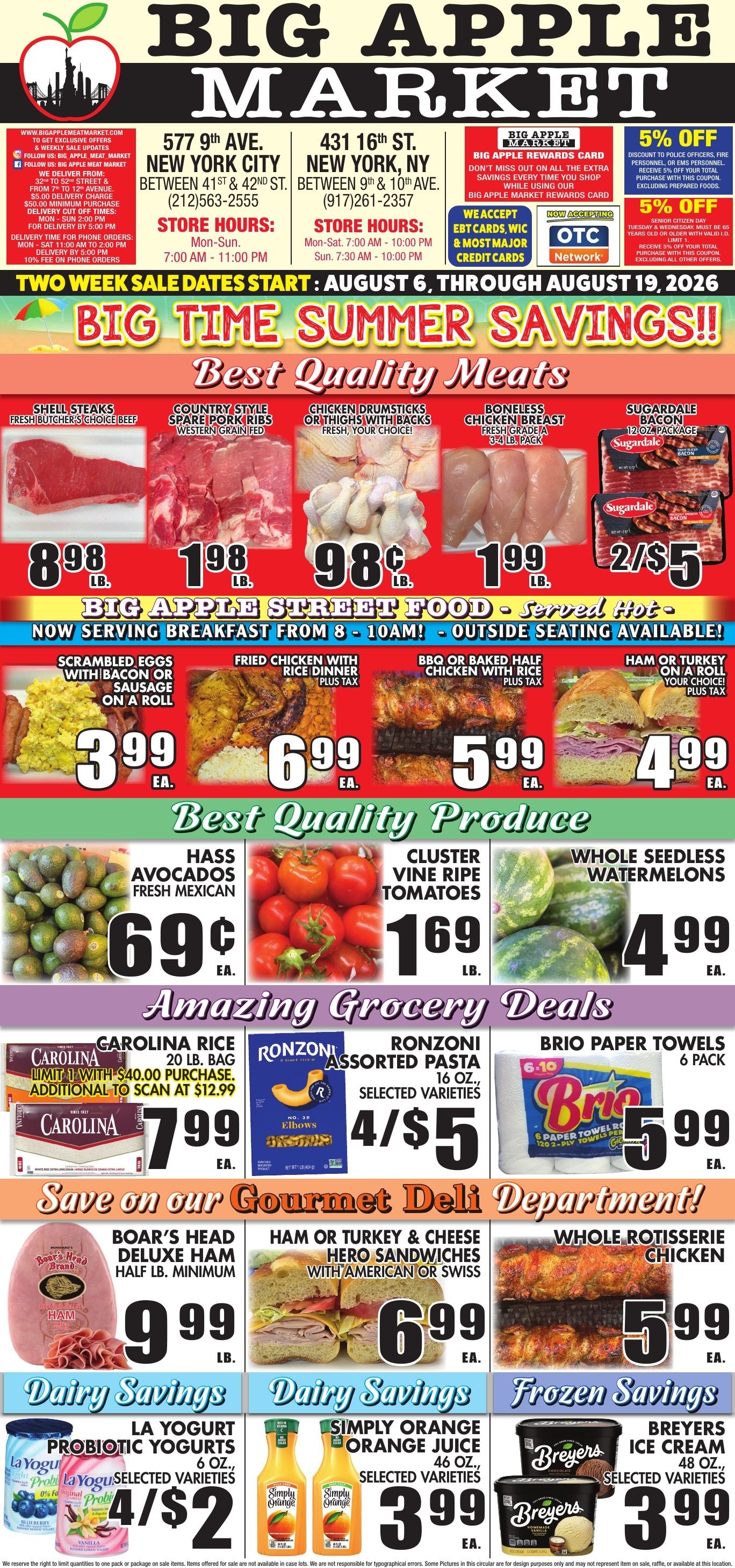 Big Apple Meat Market Weekly Ad August 6 - 19, 2026