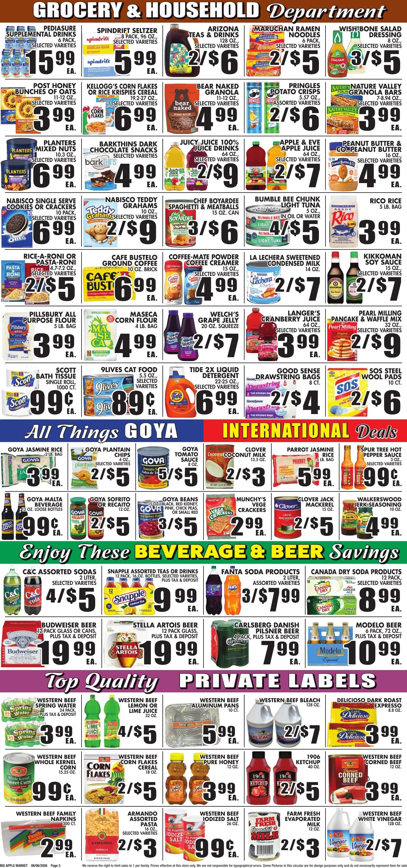 Big Apple Meat Market Weekly Ad August 6 - 19, 2026