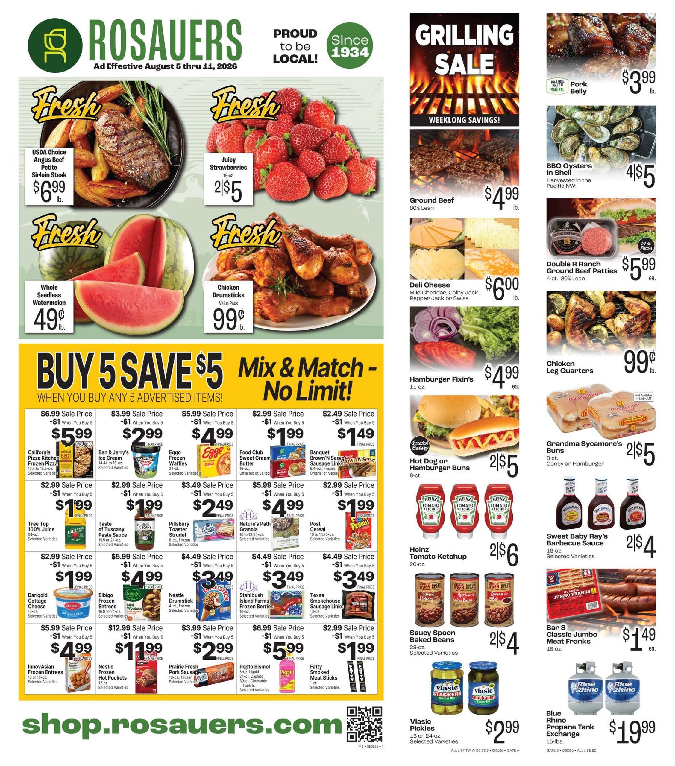 Rosauers (Missoula–Milltown Area, MT) Weekly Ad August 5 - 11, 2026