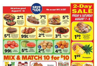 Save a Lot Food Stores (Tyrone, PA) Weekly Ad August 6 - 12, 2026