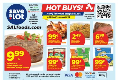 Save a Lot Food Stores (Hartford City, Kokomo and Richmond, IN) Weekly Ad August 6 - 12, 2026