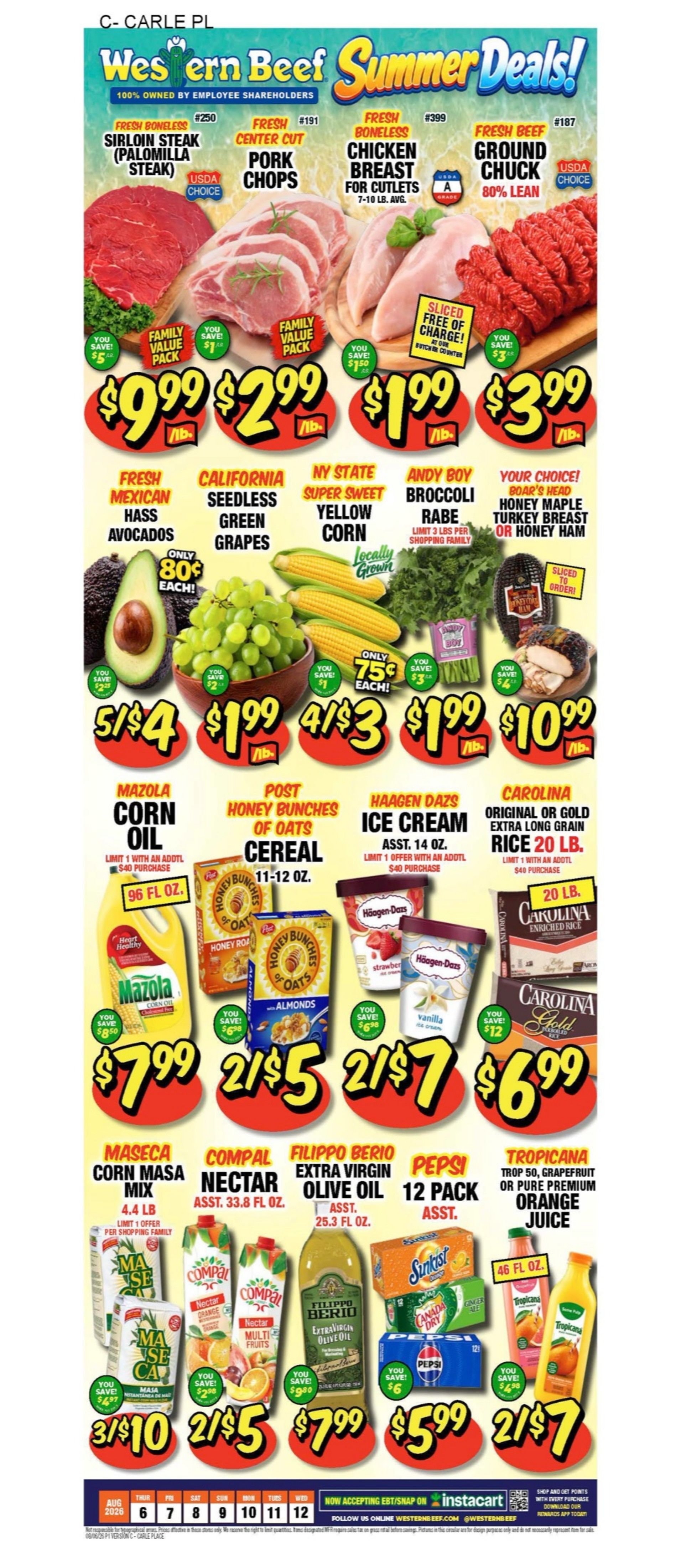 Western Beef (Road Carle Place, NY) Weekly Ad August 6 - 12, 2026