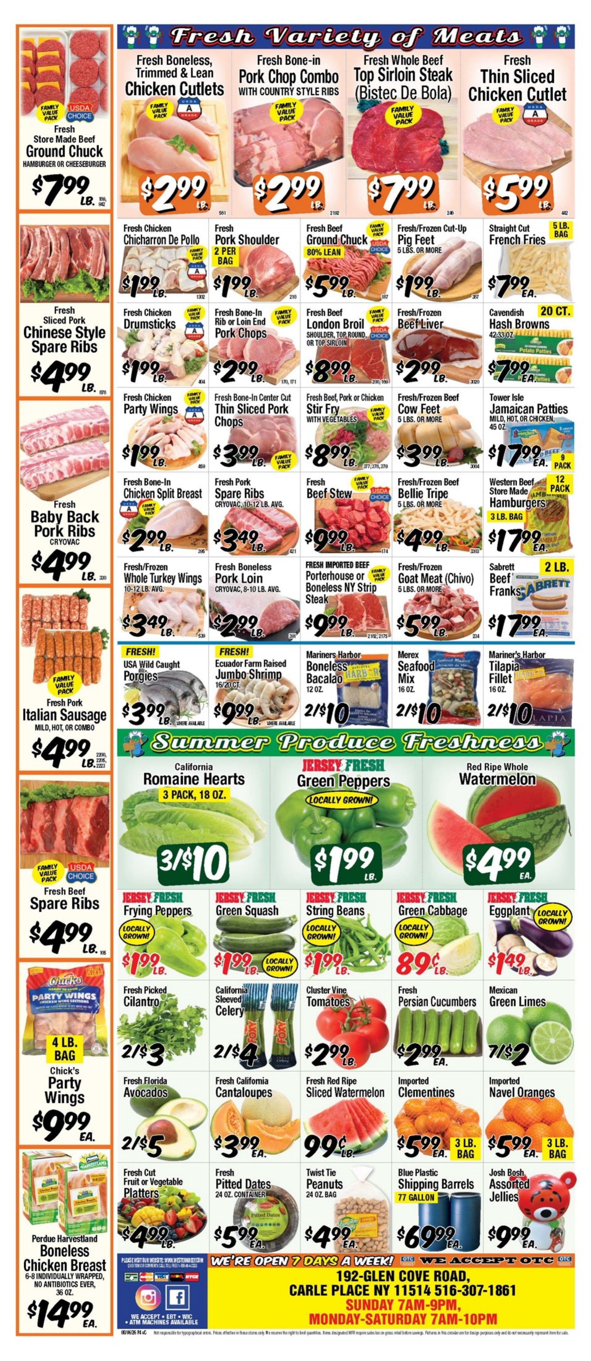 Western Beef (Road Carle Place, NY) Weekly Ad August 6 - 12, 2026