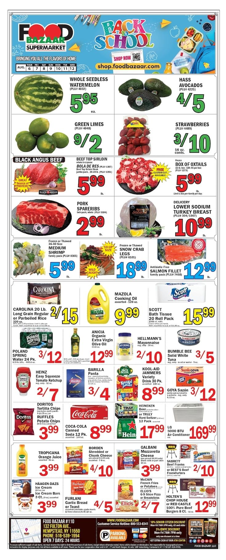 Food Bazaar (Hempstead, NY) Weekly Ad August 6 - 12, 2026
