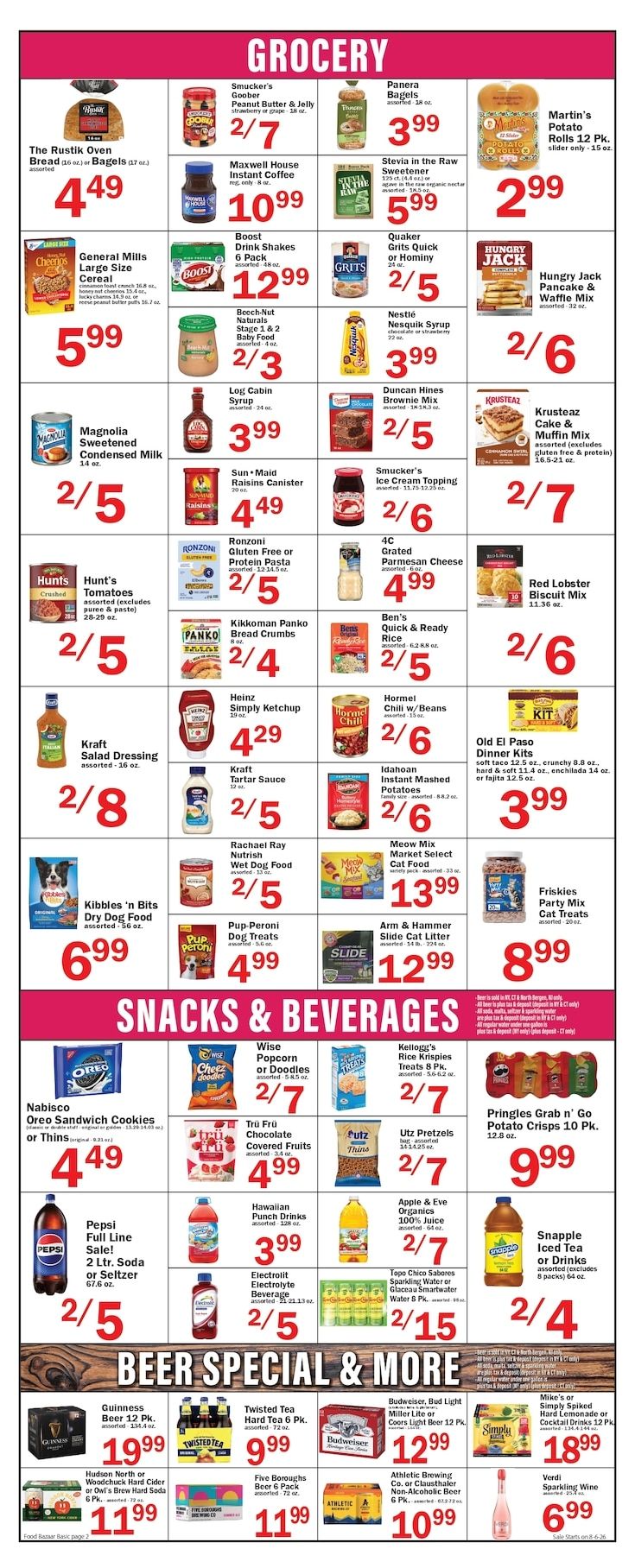 Food Bazaar (Jackson Heights, NY) Weekly Ad August 6 - 12, 2026