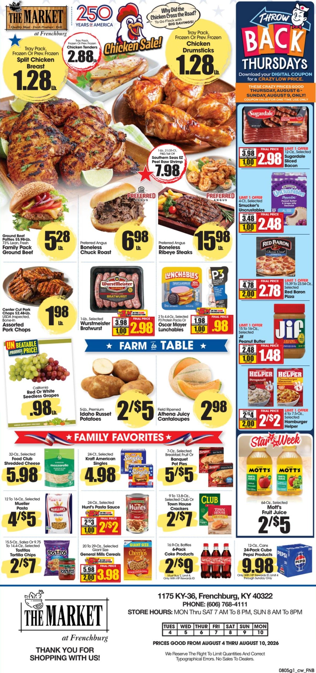 CW Foods Weekly Ad August 4 - 10, 2026