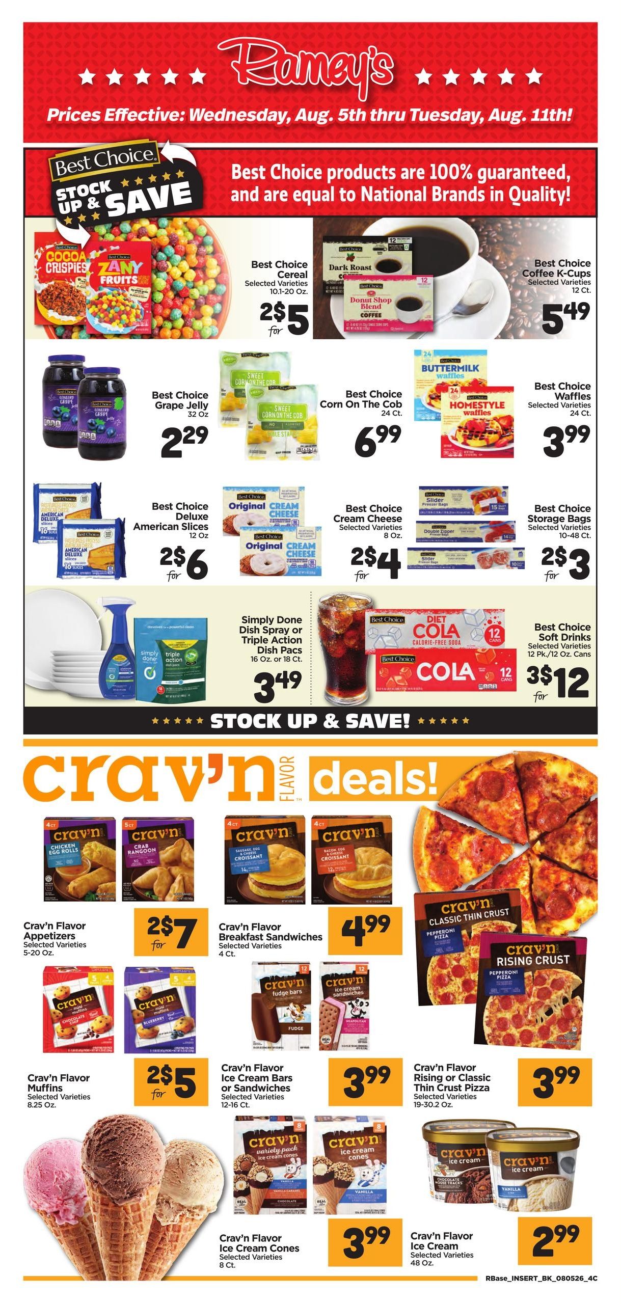 Ramey's (Brookhaven Area, MS) Weekly Ad August 5 - 11, 2026