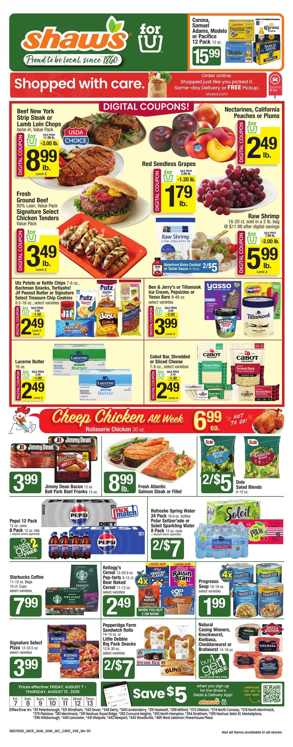 Shaw's (MA, NH) Weekly Ad August 7 - 13, 2026