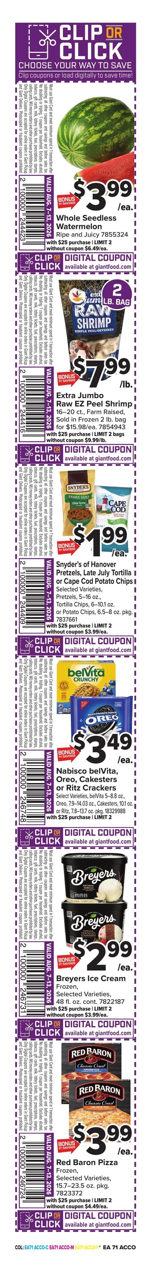 Giant Food (Annapolis–Baltimore Area, MD) Weekly Ad August 7 - 13, 2026