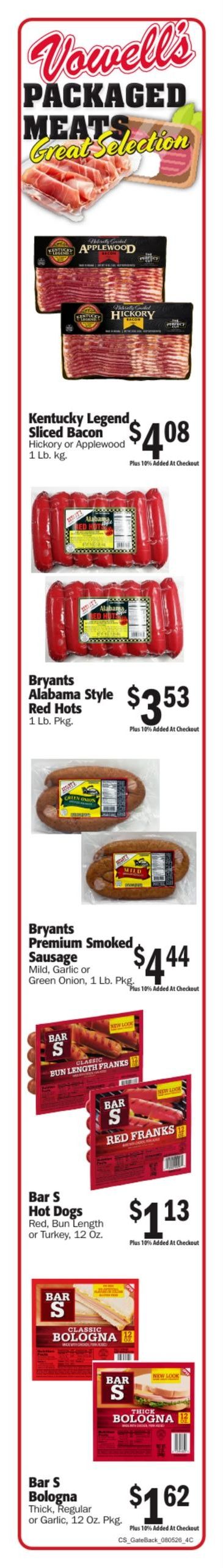 Vowell's CashSaver (Jackson–Pearl Area, MS) Weekly Ad August 5 - 11, 2026