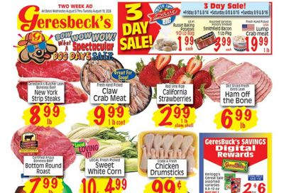 Geresbeck's Food Market Weekly Ad August 5 - 18, 2026