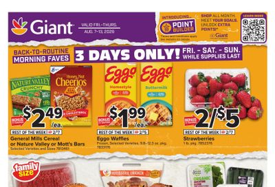 Giant Food (DE, MD, PA) Weekly Ad August 7 - 13, 2026