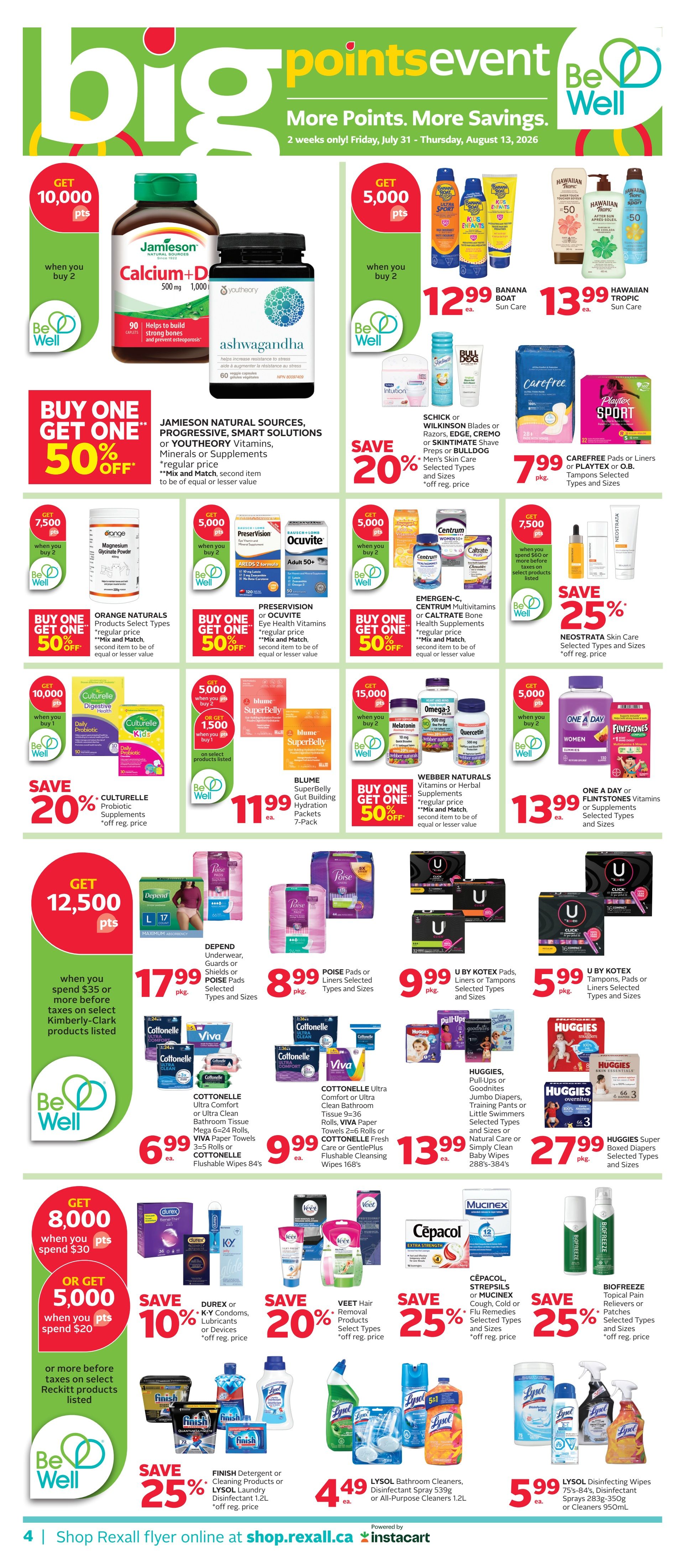 Rexall (AB, SK, MB) Flyer August 7 to 13