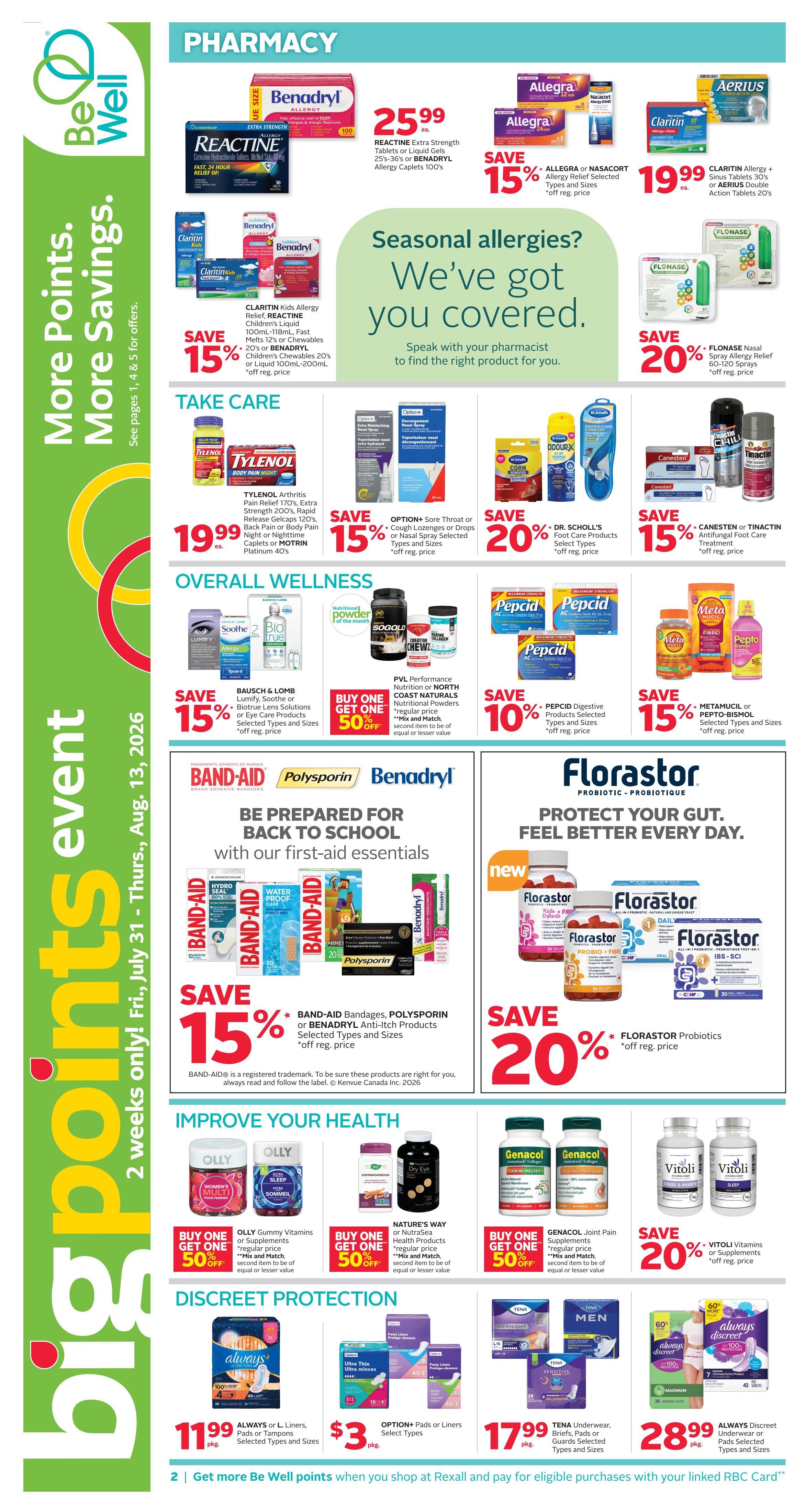 Rexall (AB, SK, MB) Flyer August 7 to 13