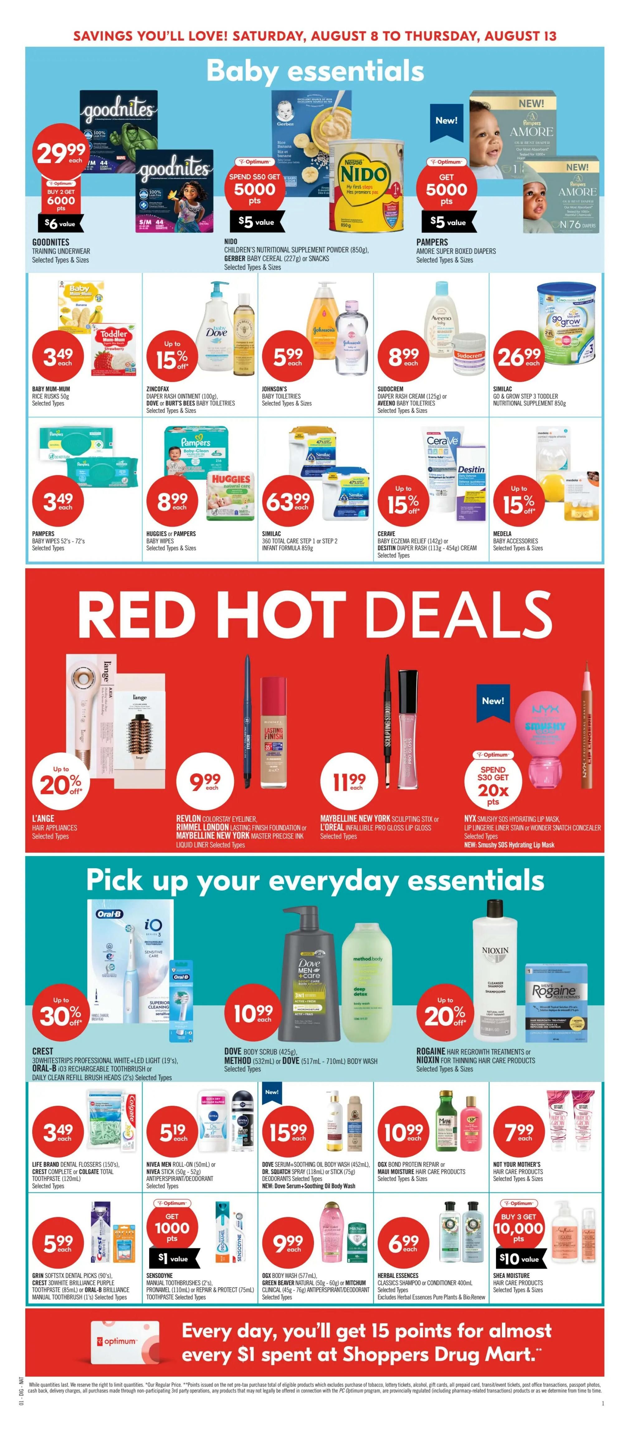 Shoppers Drug Mart (ON) Flyer August 8 to 15