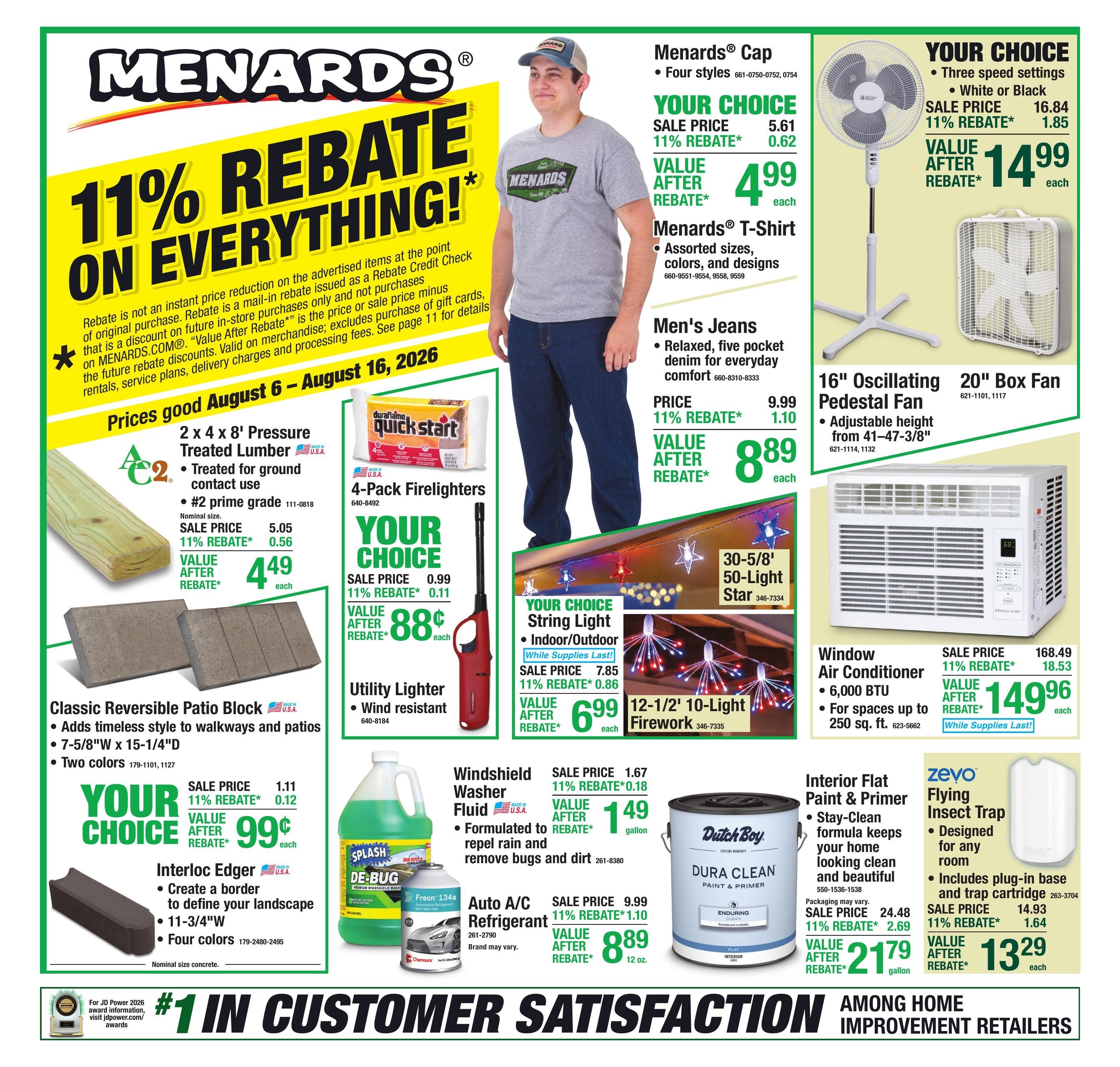 Menards (IL) 11% Rebate Sale Weekly Ad August 5 - 17, 2026