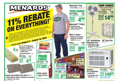 Menards (IL) 11% Rebate Sale Weekly Ad August 5 - 17, 2026